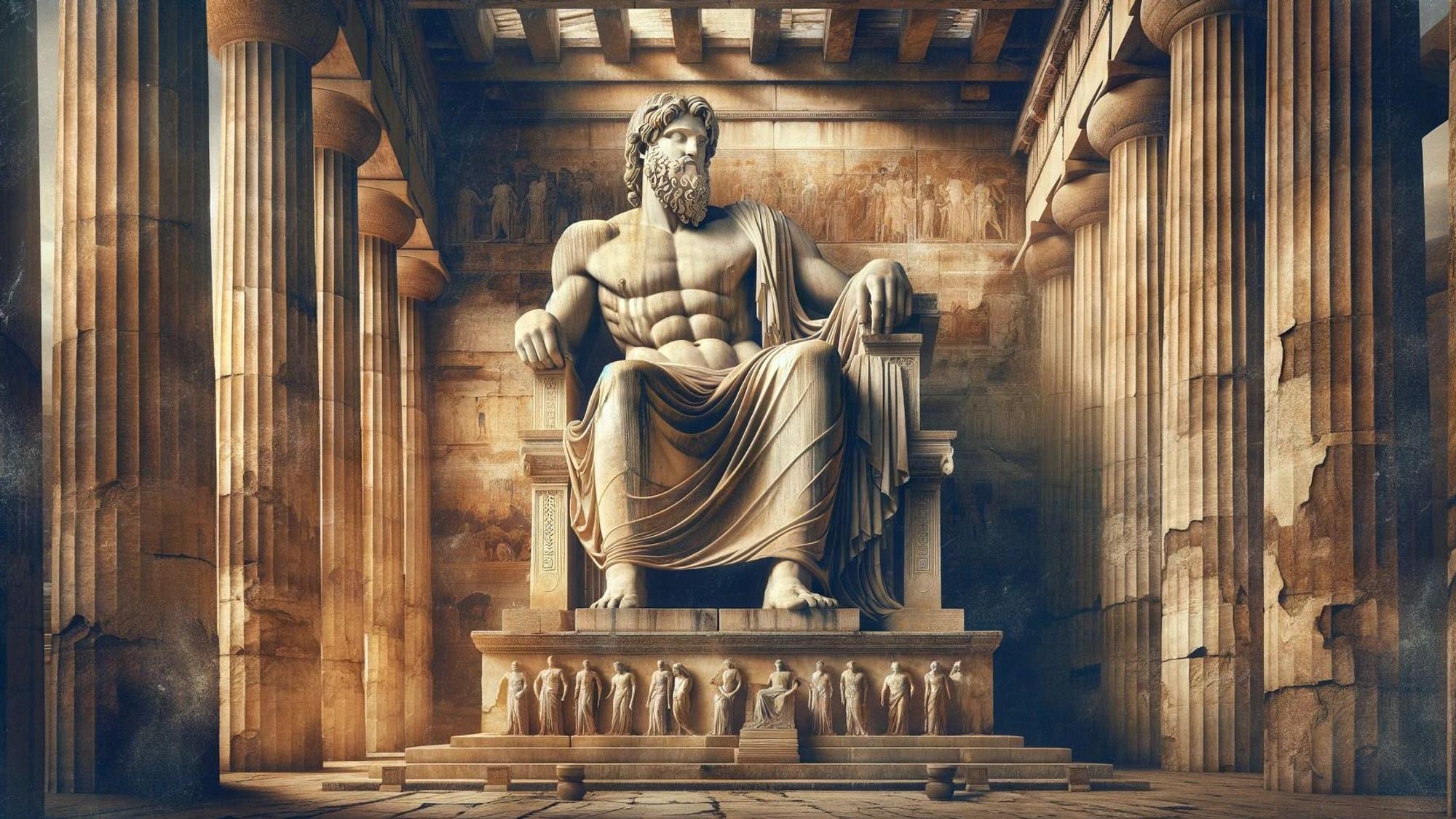 Die Statue des Zeus in Olympia