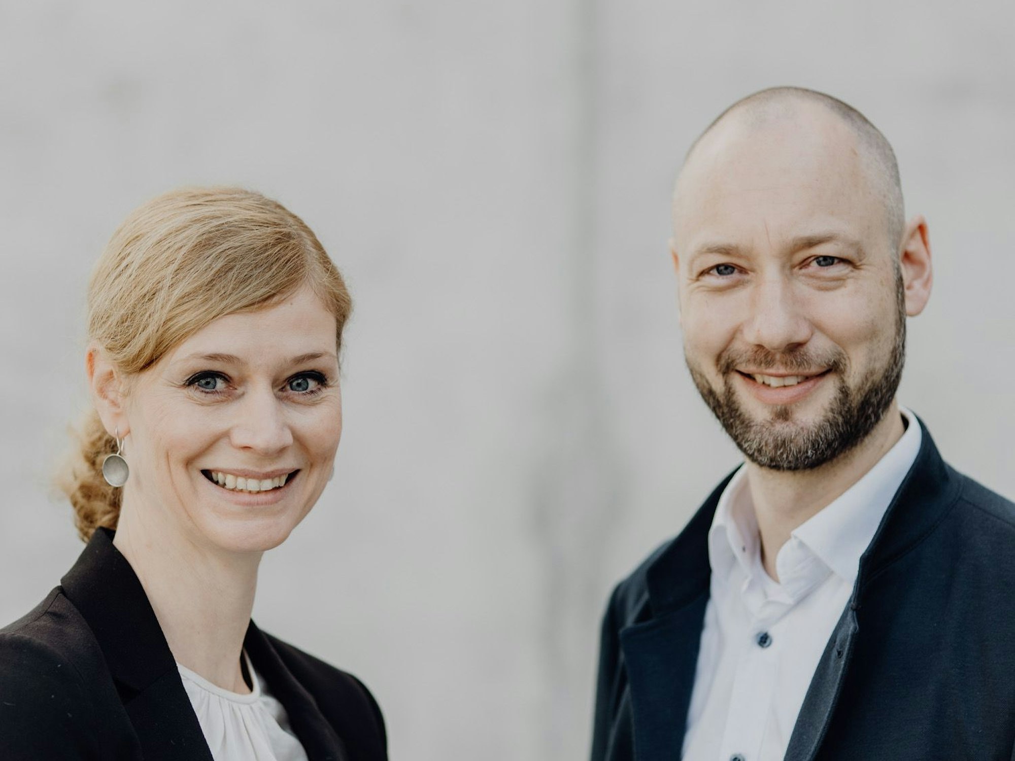 Das Schulleitungsteam im künftigen Gymnasium Nippes: Julia Wiegmann und Maik Richter-Rost.