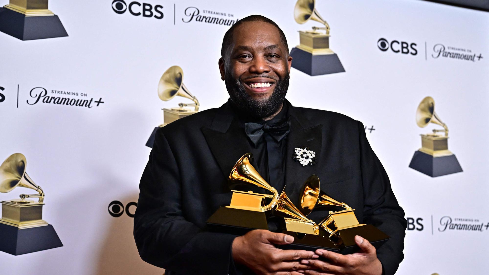 Killer Mike mit seinen drei Grammys.