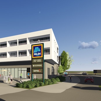 So soll der neue Aldi in Heidkamp aussehen