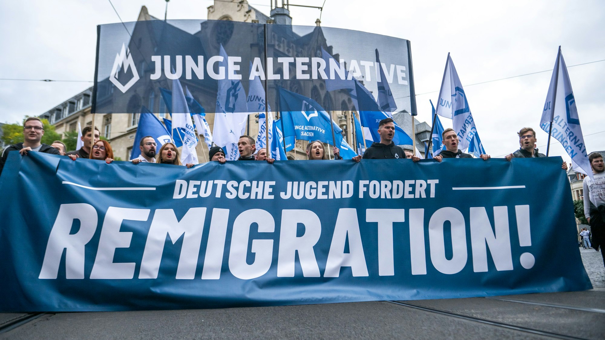 Demonstration der AfD-Jugendorganisation „Junge Alternative“ in Erfurt (Symbolbild)