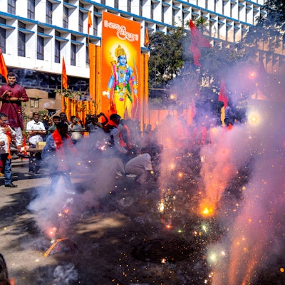 Mumbai: Feuerwerkskörper.