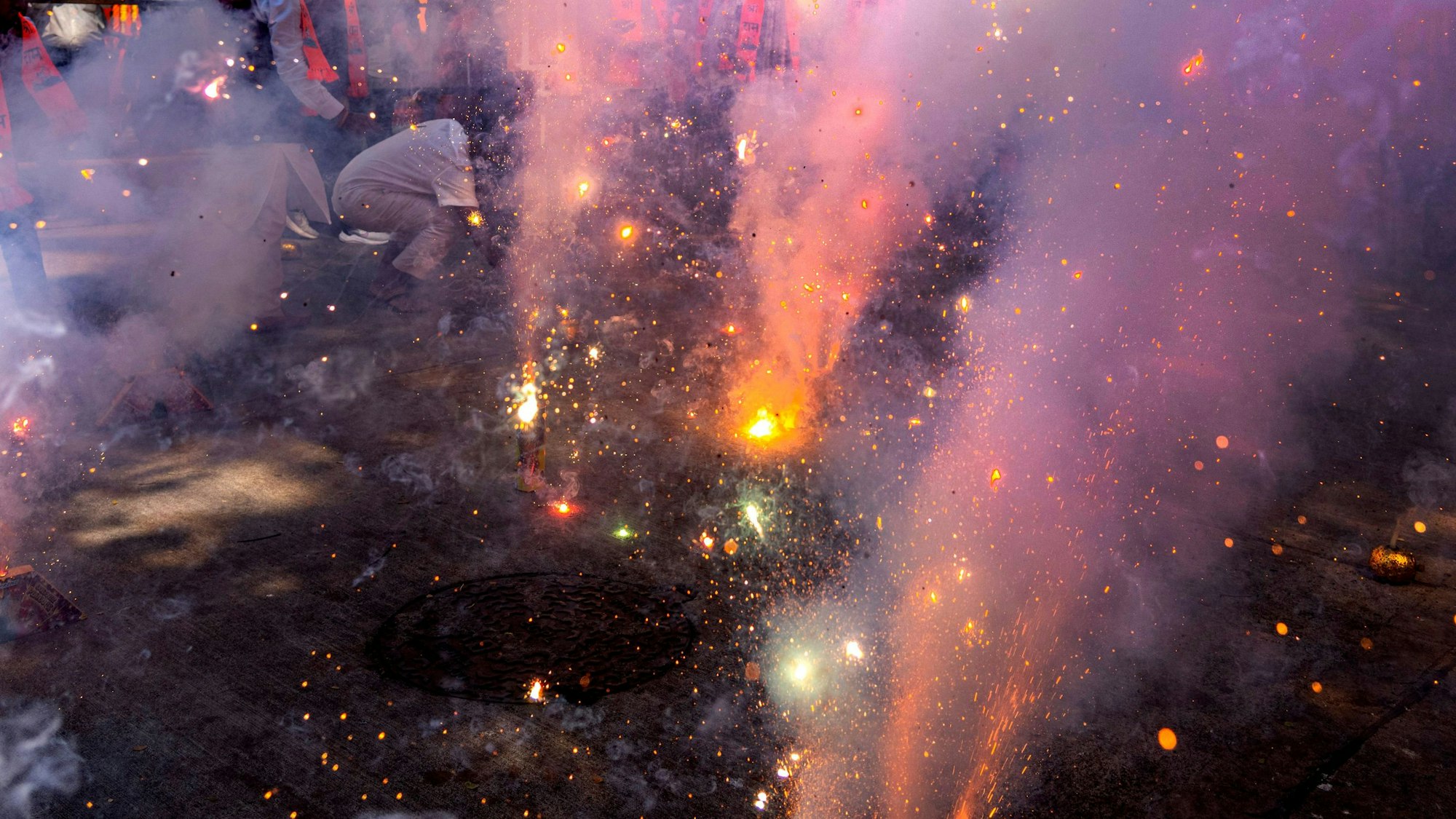 Mumbai: Feuerwerkskörper.