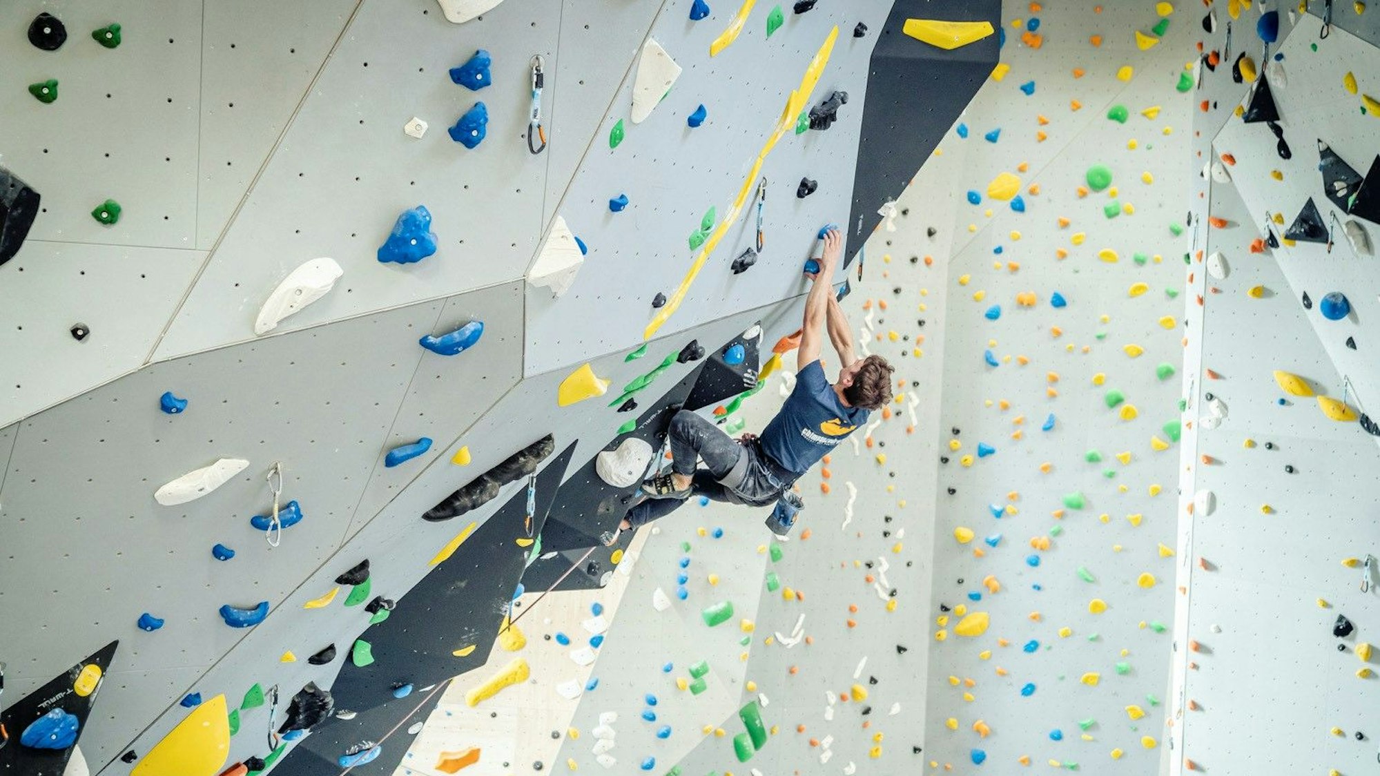 Kletterwände im Chimpanzodrome in Frechen.
