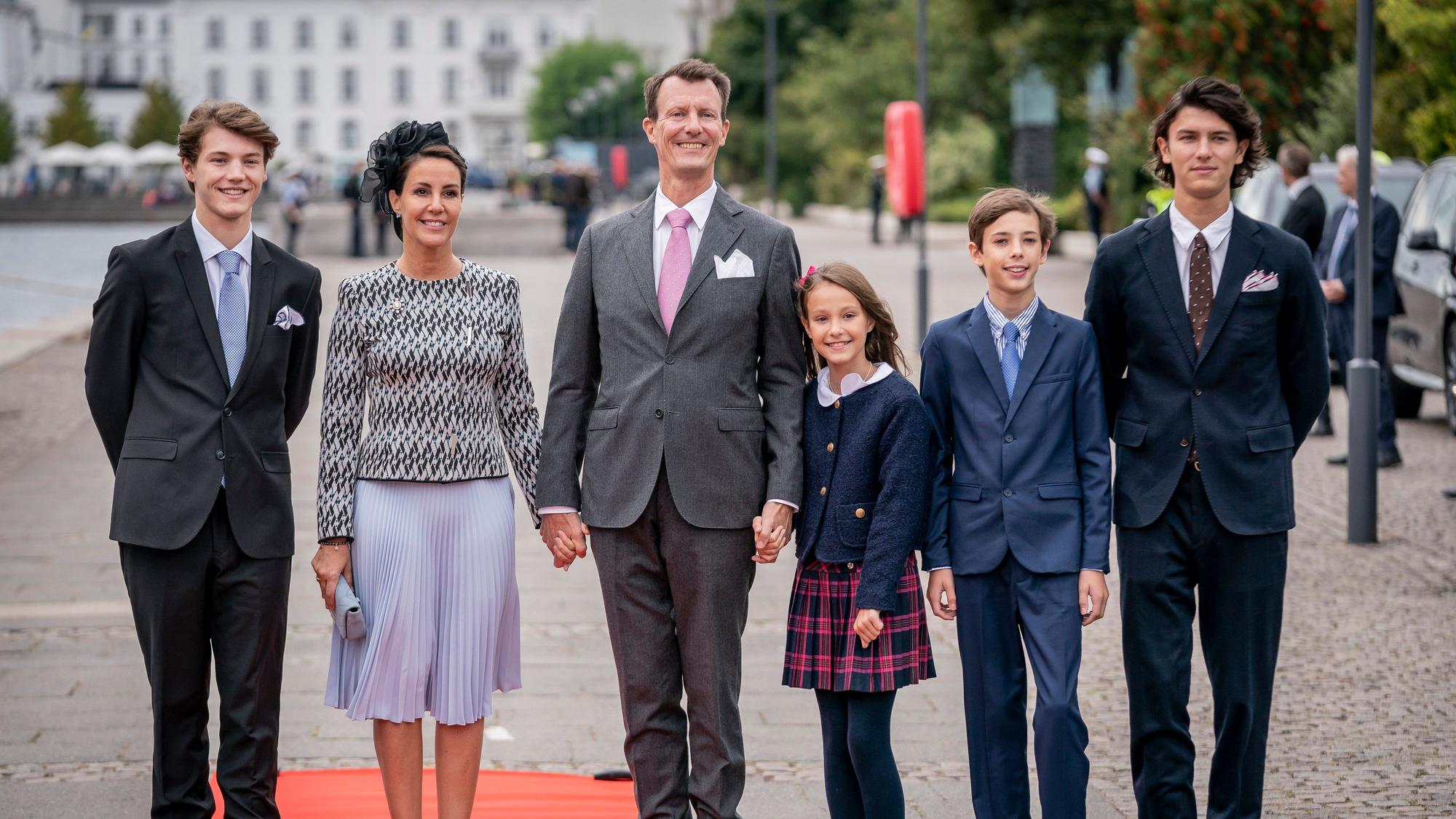 Prinzessin Marie zu Dänemark, Prinz Joachim, Prinzessin Athena zu Dänemark, Prinz Henrik zu Dänemark und Prinz Nikolai von Dänemark.