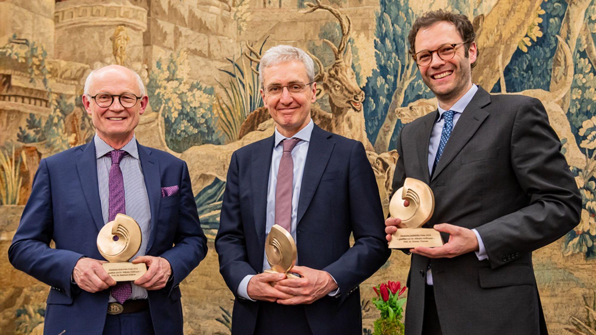 Preisträger Reinhard Büttner, Jürgen Wolf und Roman Thomas (v.l.)