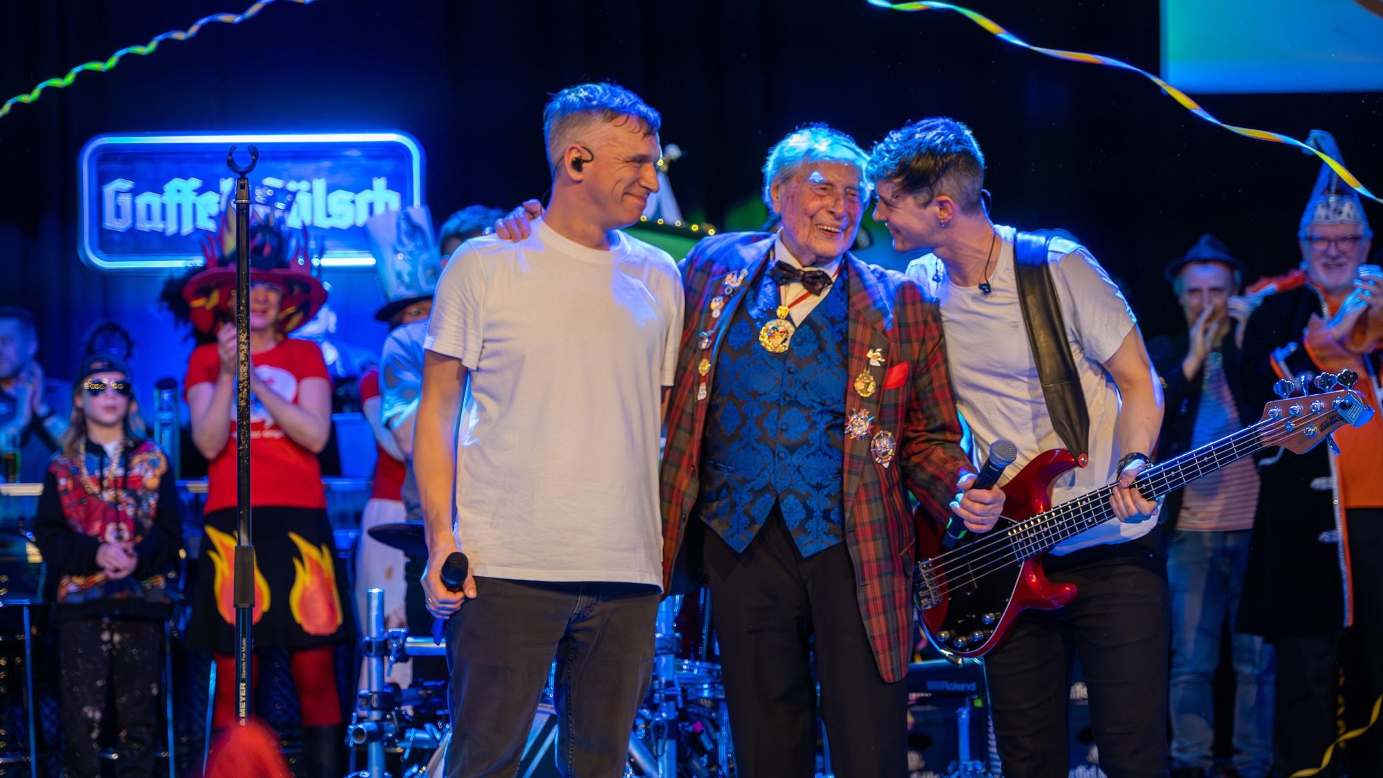 Bastian Campmann, Ludwig Sebus und Sebastian Wagner bei der "loss mer singe"-Sitzung