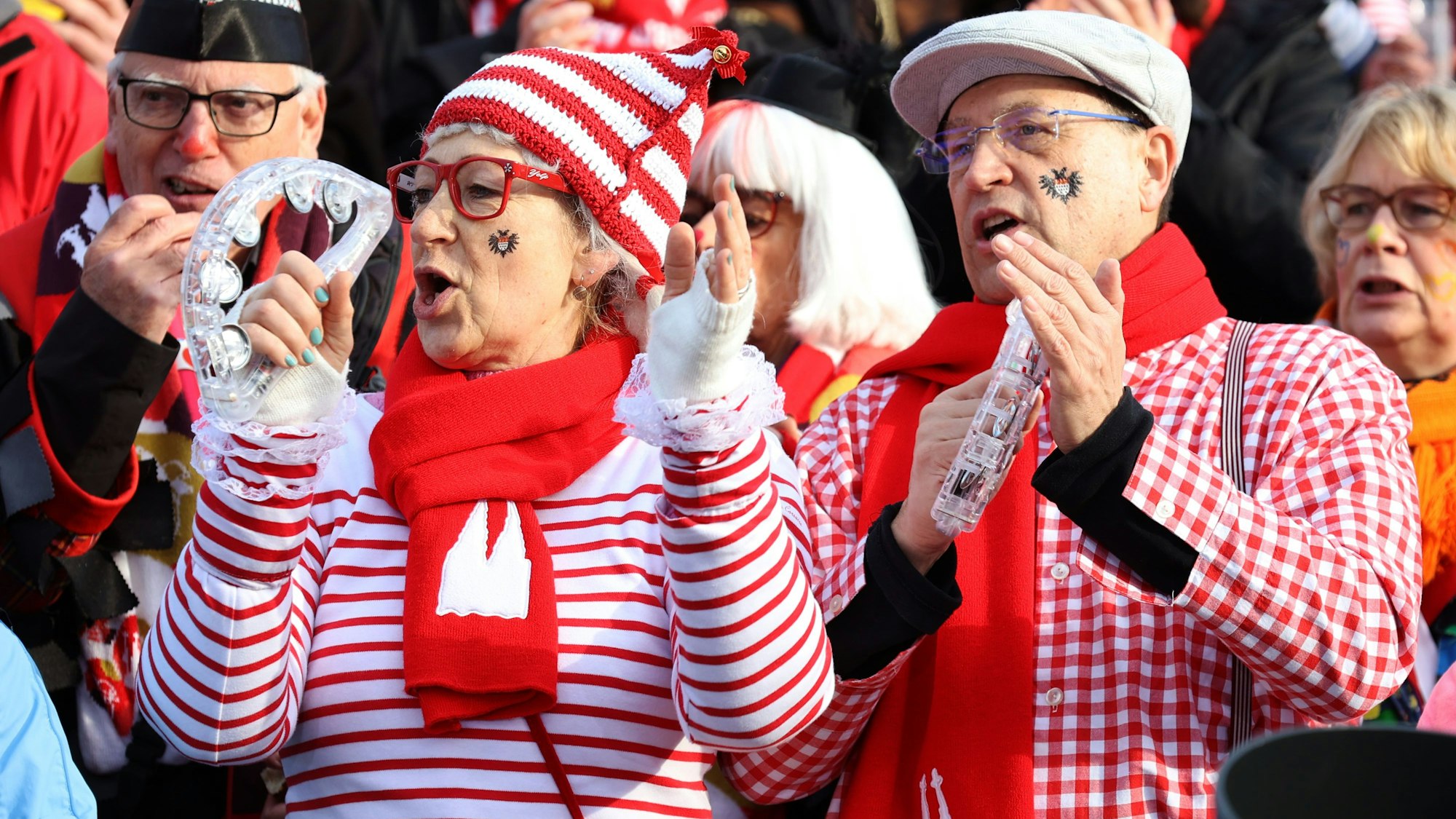 Beste Stimmung beim Veedelszug in Köln-Deutz.
