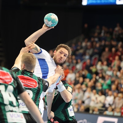 Spielszene aus der Handball-Bundesliga