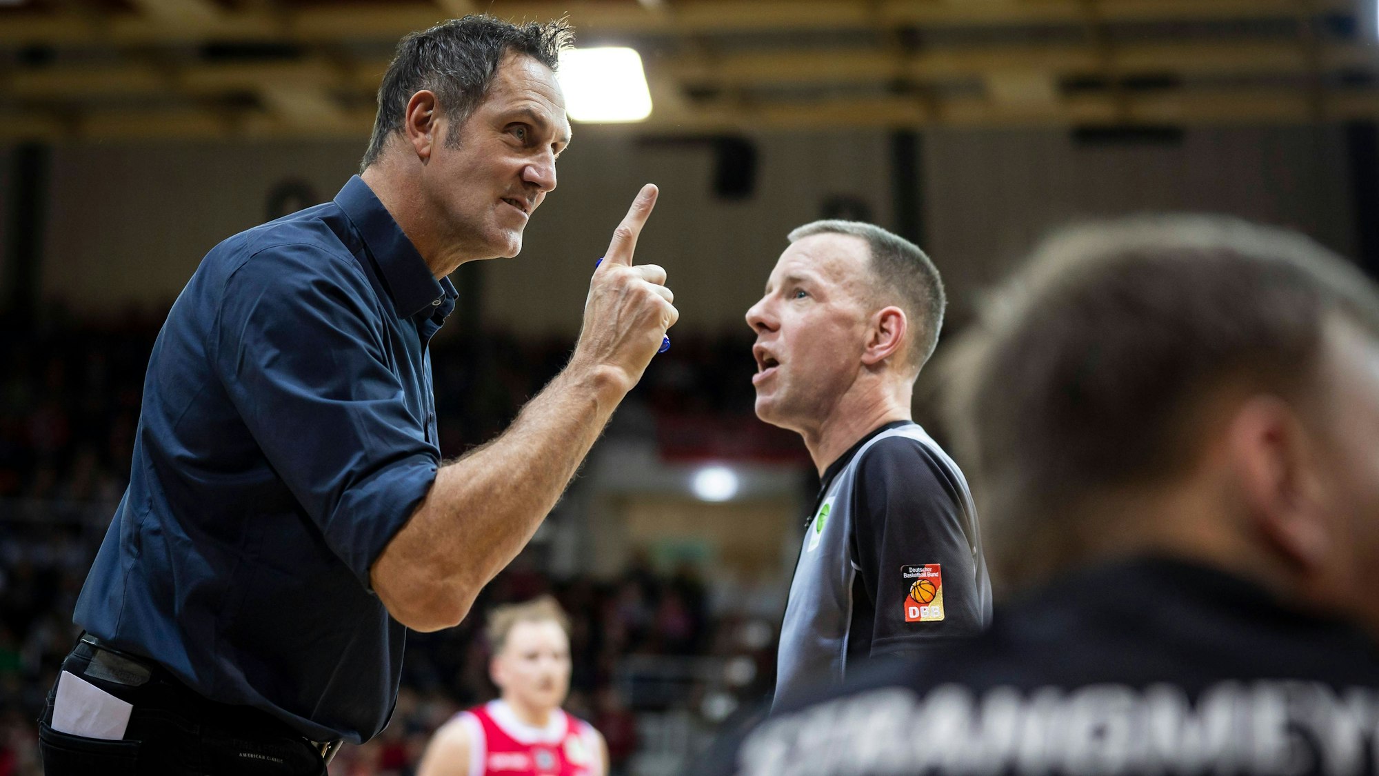 Basketball ProB Nord, Bayer Giants Leverkusen vs. Rheinstars Köln, 23.12.23 Hans-Jürgen Gnad Trainer Bayer Giants Leverkusen emotional Leverkusen, 23.12.23 - Basketball ProB Nord, Bayer Giants Leverkusen vs. Rheinstars Köln *** Basketball ProB North, Bayer Giants Leverkusen vs Rheinstars Cologne, 23 12 23 Hans Jürgen Gnad Coach Bayer Giants Leverkusen emotional Leverkusen, 23 12 23 Basketball ProB North, Bayer Giants Leverkusen vs Rheinstars Cologne Copyright: xBEAUTIFULxSPORTS/AxelxKohringx