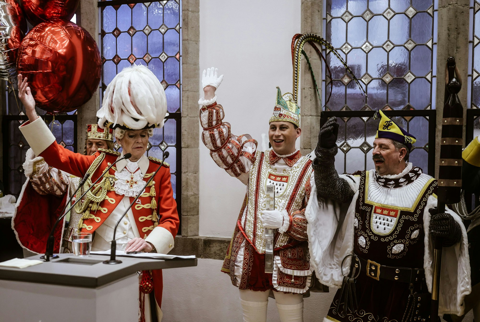Henriette Reker empfängt im Rathaus das Dreigestirn.