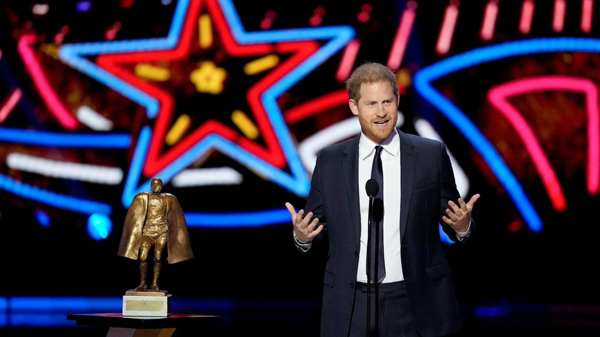 Der britische Prinz Harry bei der Preisverleihung in Las Vegas.