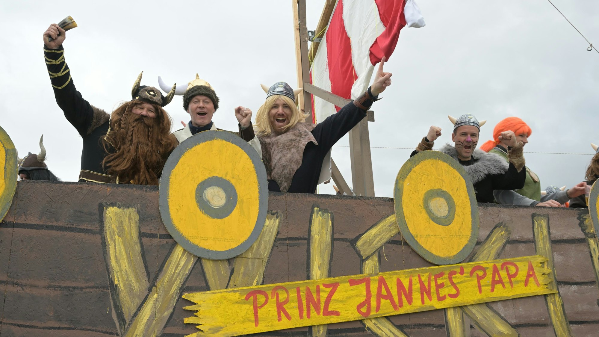 Karnevalszug-Voiswinkel. Eine Gruppe Wickinger