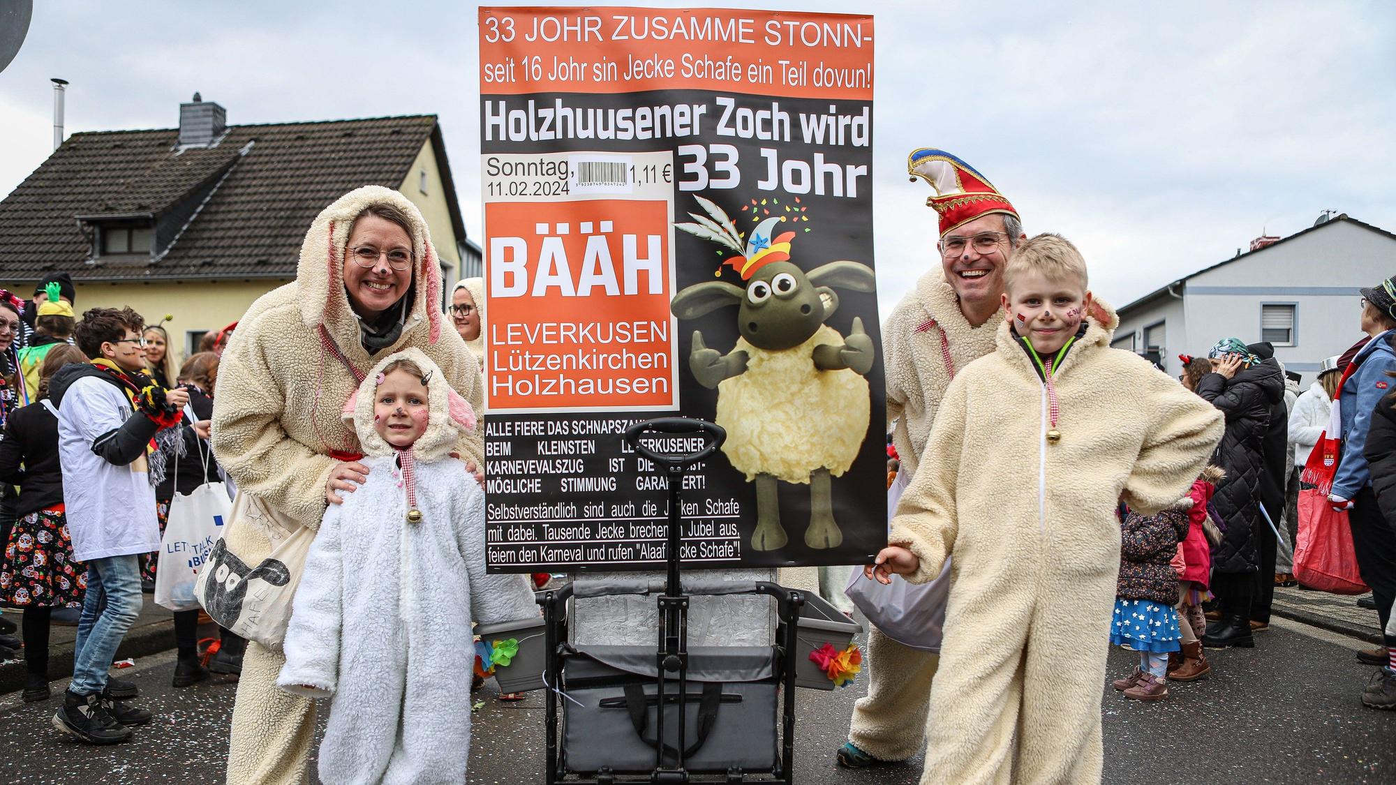 Die Gruppe „Jecke Schafe“ feiert 33-jähriges Bestehen.
