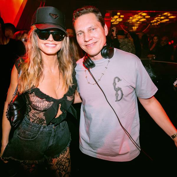 Heidi Klum mit dem niederländischen DJ-Star Tiësto.