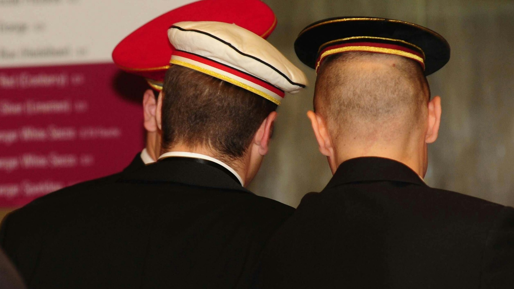 Die für Studentenverbindungen typischen Kappen