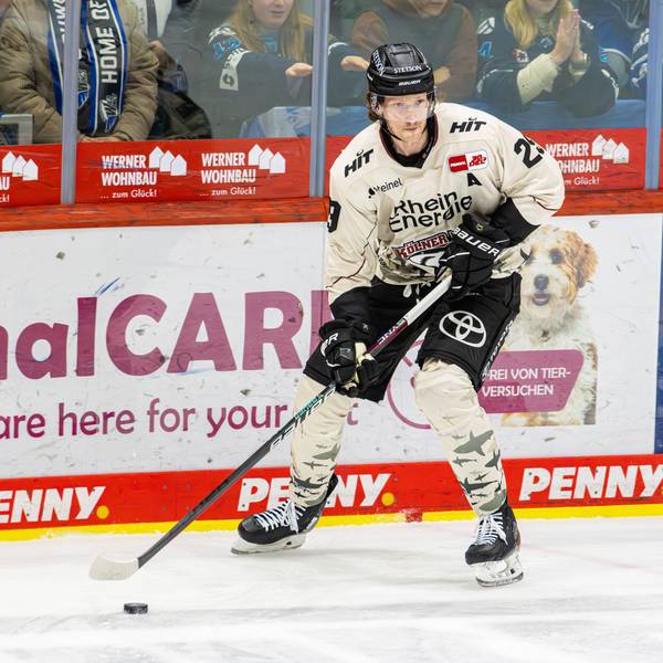 Haie-Verteidiger Andrej Sustr im Spiel gegen Schwenningen