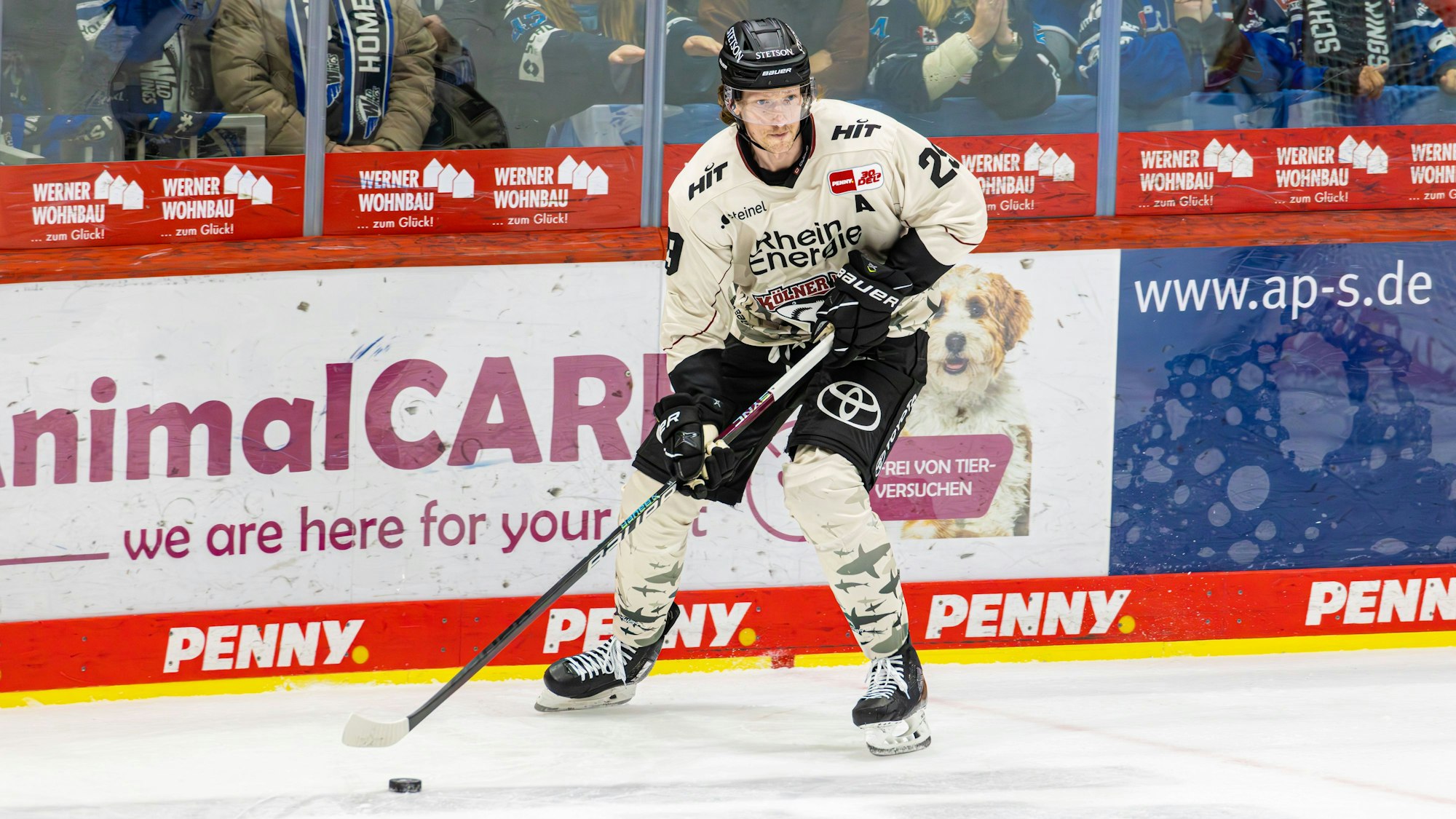 Haie-Verteidiger Andrej Sustr im Spiel gegen Schwenningen