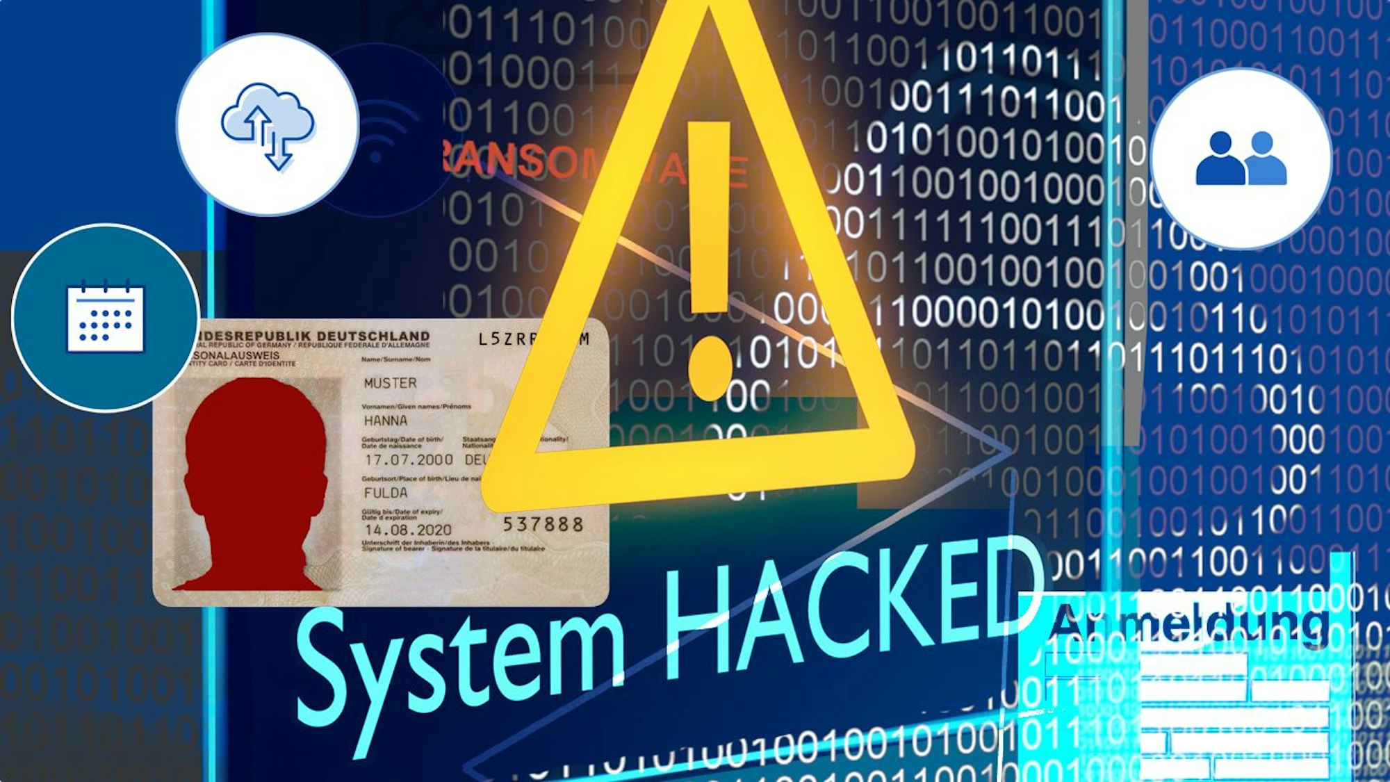 Illustration Hacker-Angriff