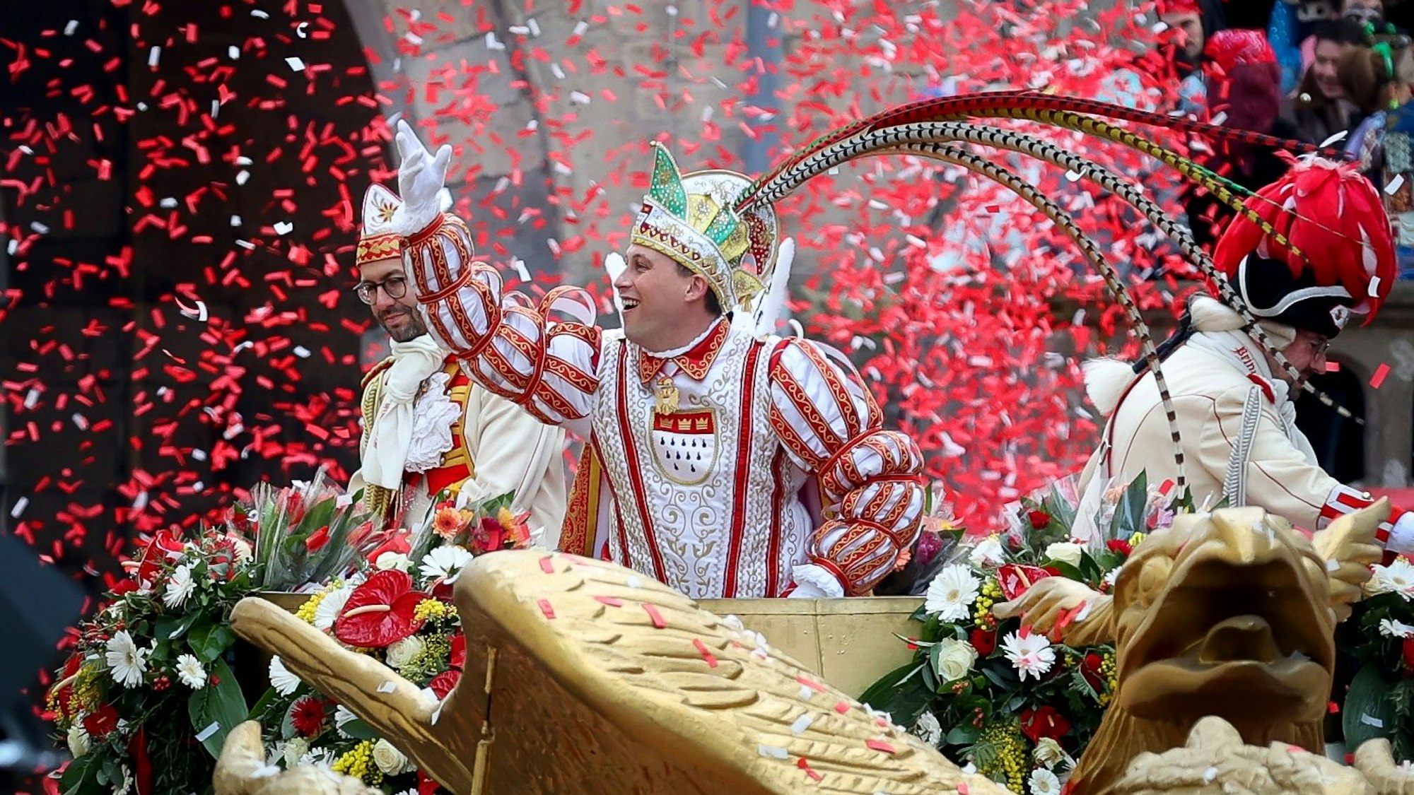 Der Prinzenwagen am Rosenmontagszug