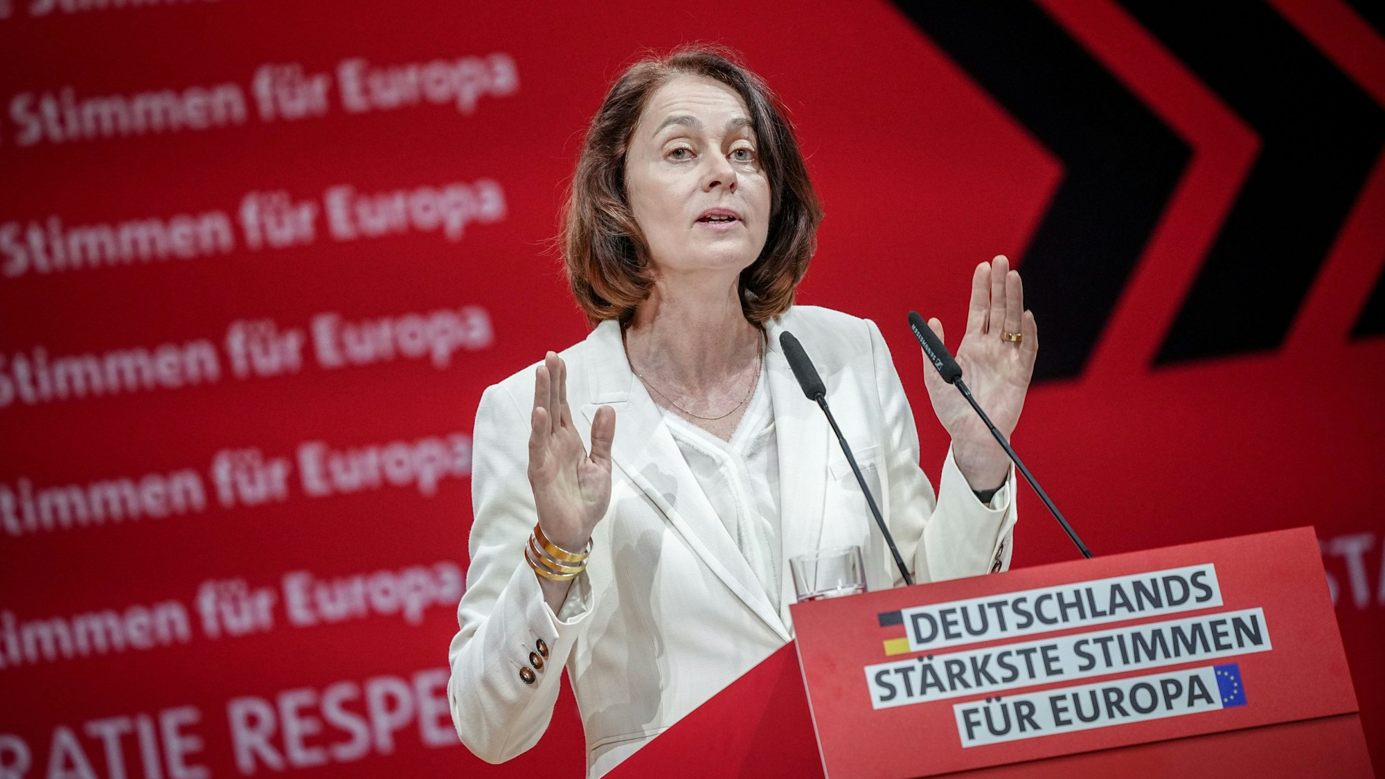 Die SPD-Politikerin Katarina Barley zeigt sich offen für EU-Atomwaffen – und bekommt dafür scharfe Kritik, auch aus der eigenen Partei. (Archivbild)