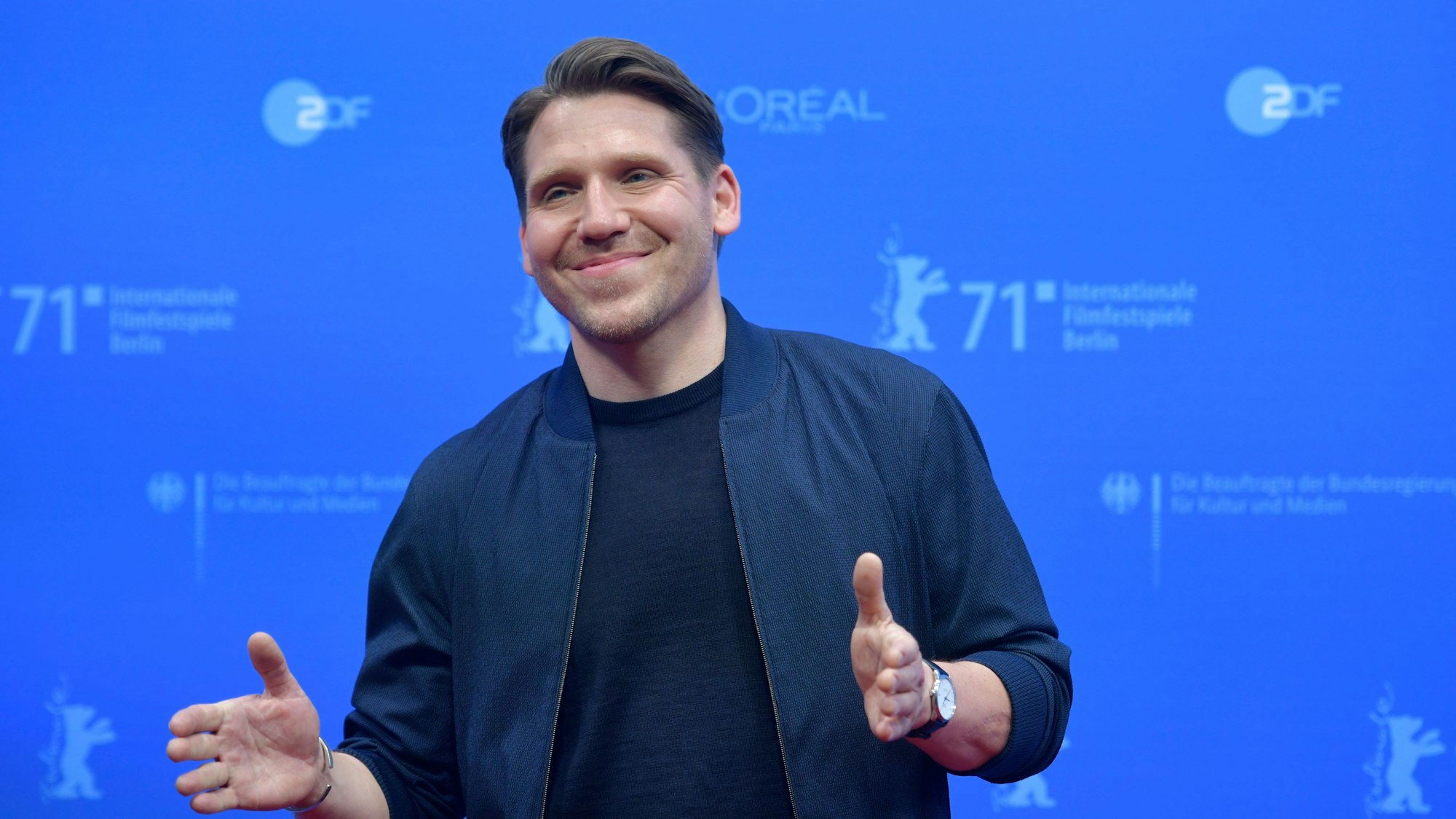 Der deutsche Schauspieler Hanno Koffler kommt zur Eröffnung des Filmfestivals Berlinale.