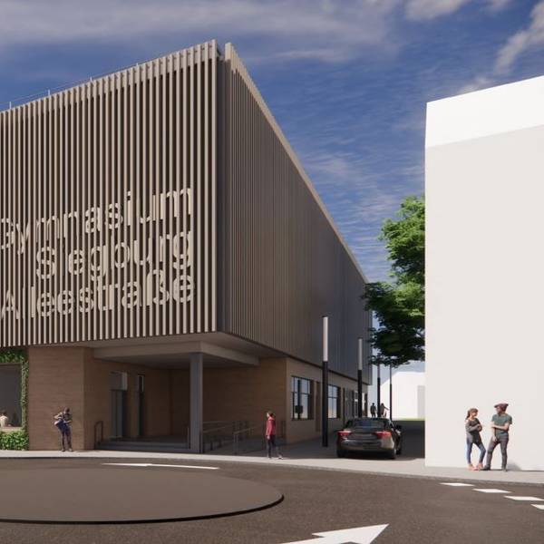 Computeranimation für eine große Turnhalle