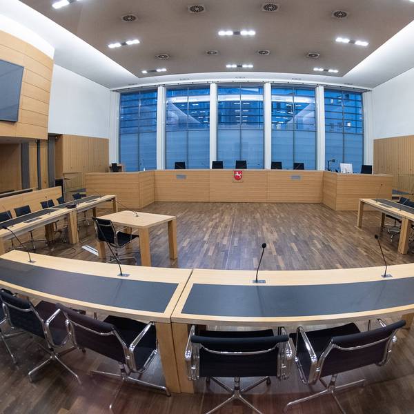 Blick in den Saal 141 im Landgericht Braunschweig.