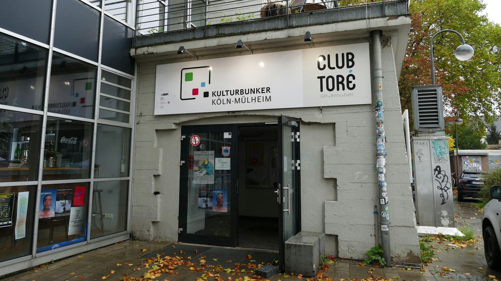 Ansicht des Eingangs zum Kulturbunker in Köln-Mülheim