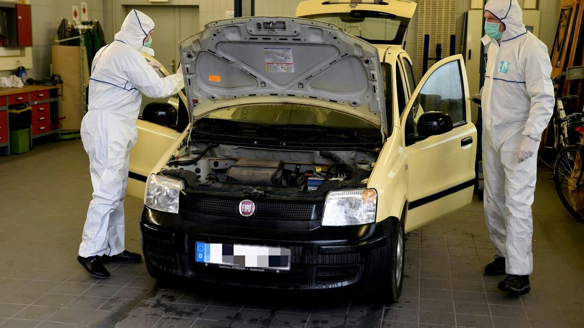In diesem Fiat Panda wurde die 31-Jährige erschossen.