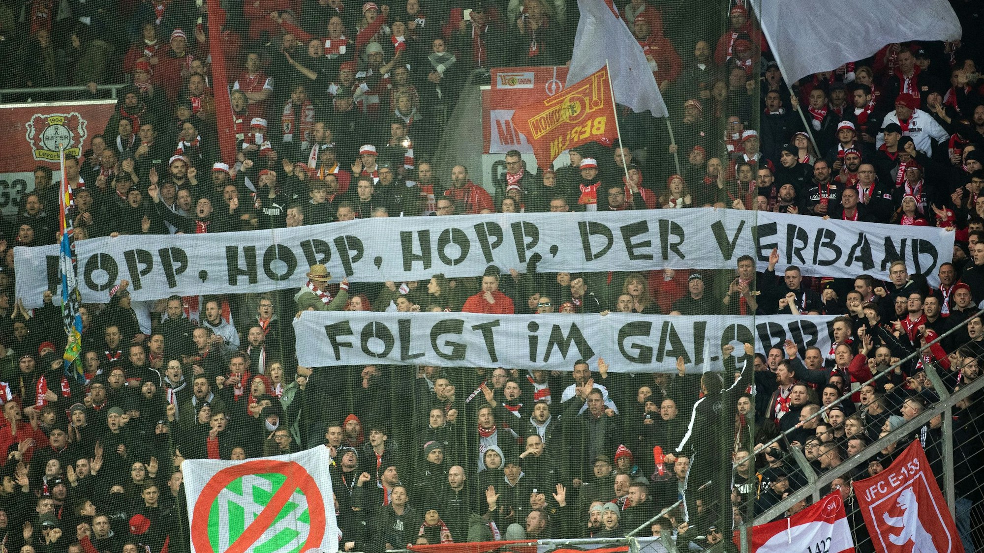 Auch Fans von Union Berlin kritisierten eine „Lex Hopp“ des Deutschen Fußball-Bundes.