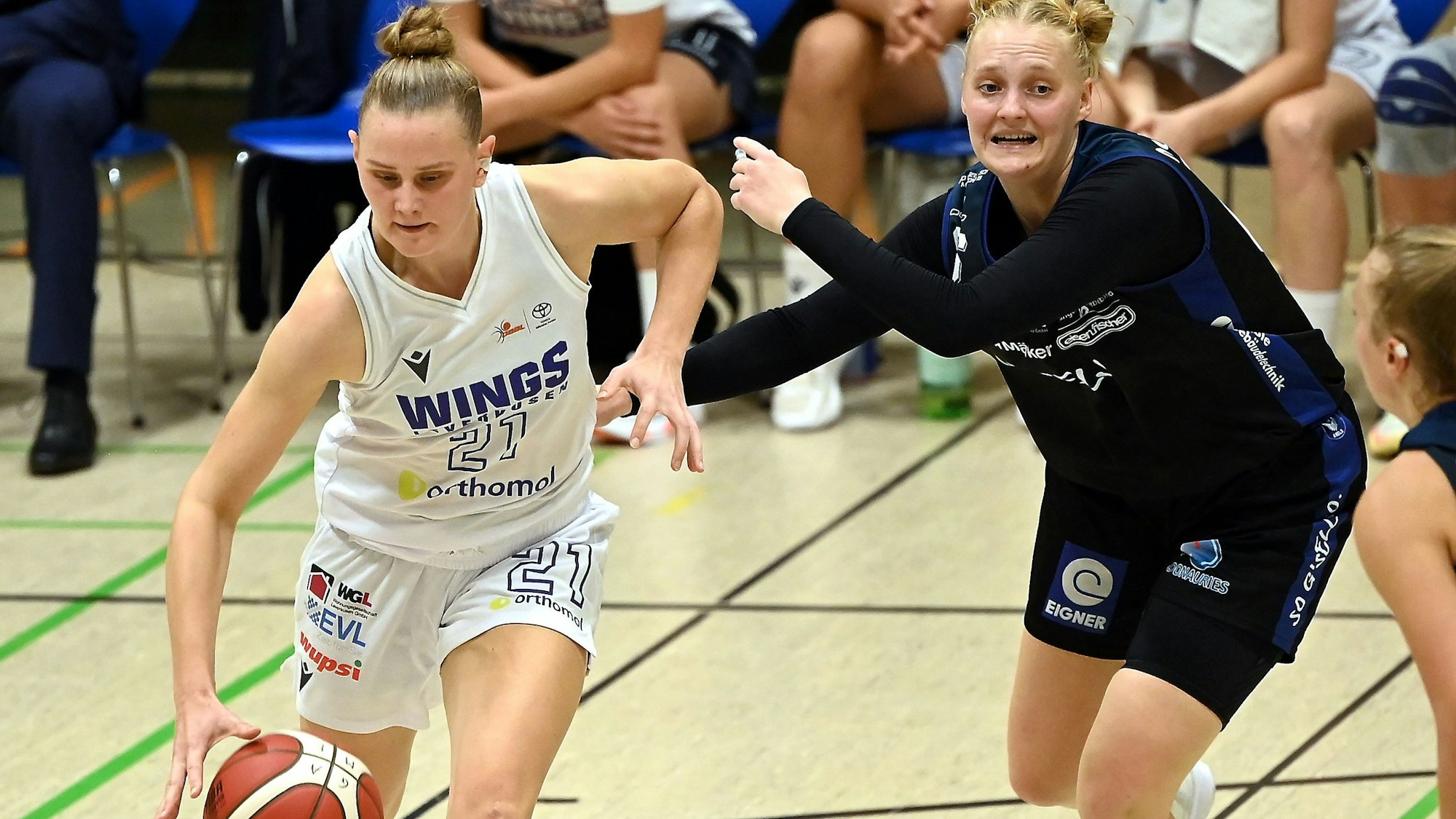 30.09.2023, Basketball-Orthomol Wings Leverkusen- Nördlingen
links: Martha Middeler (Leverkusen)
Foto: Uli Herhaus