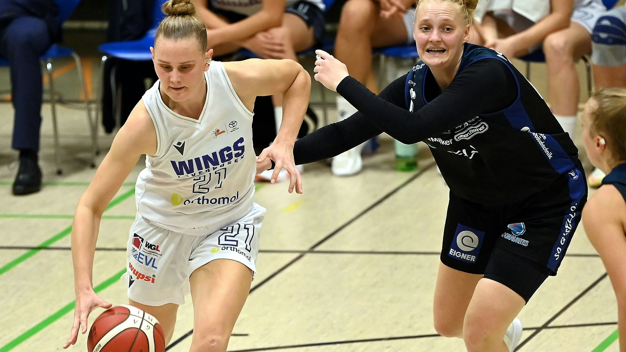 30.09.2023, Basketball-Orthomol Wings Leverkusen- Nördlingen
links: Martha Middeler (Leverkusen)
Foto: Uli Herhaus