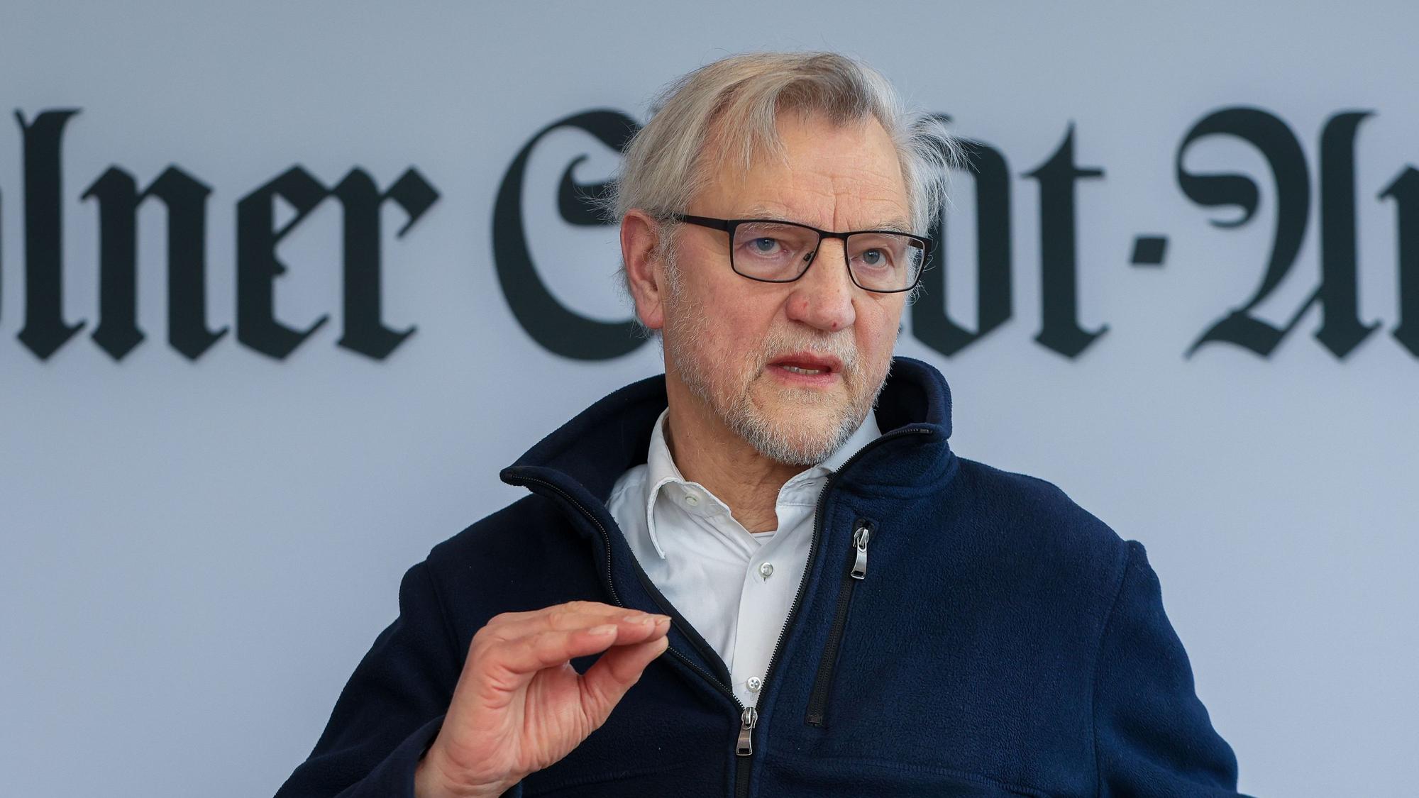 Bezirksbürgermeister Andreas Hupke im Interview in der Lokalredaktion des „Kölner Stadt-Anzeiger“.