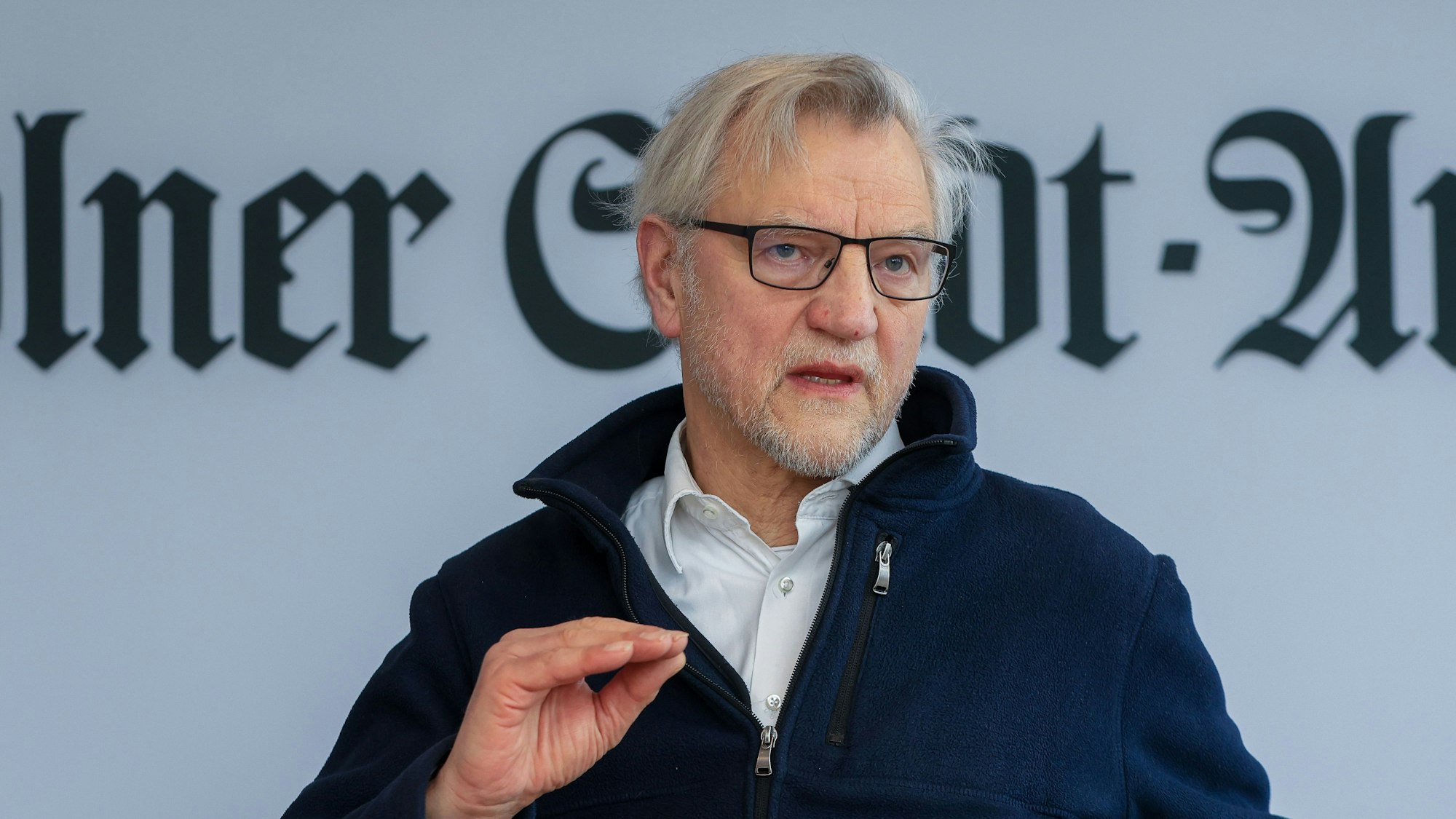 Bezirksbürgermeister Andreas Hupke im Interview in der Lokalredaktion des „Kölner Stadt-Anzeiger“.