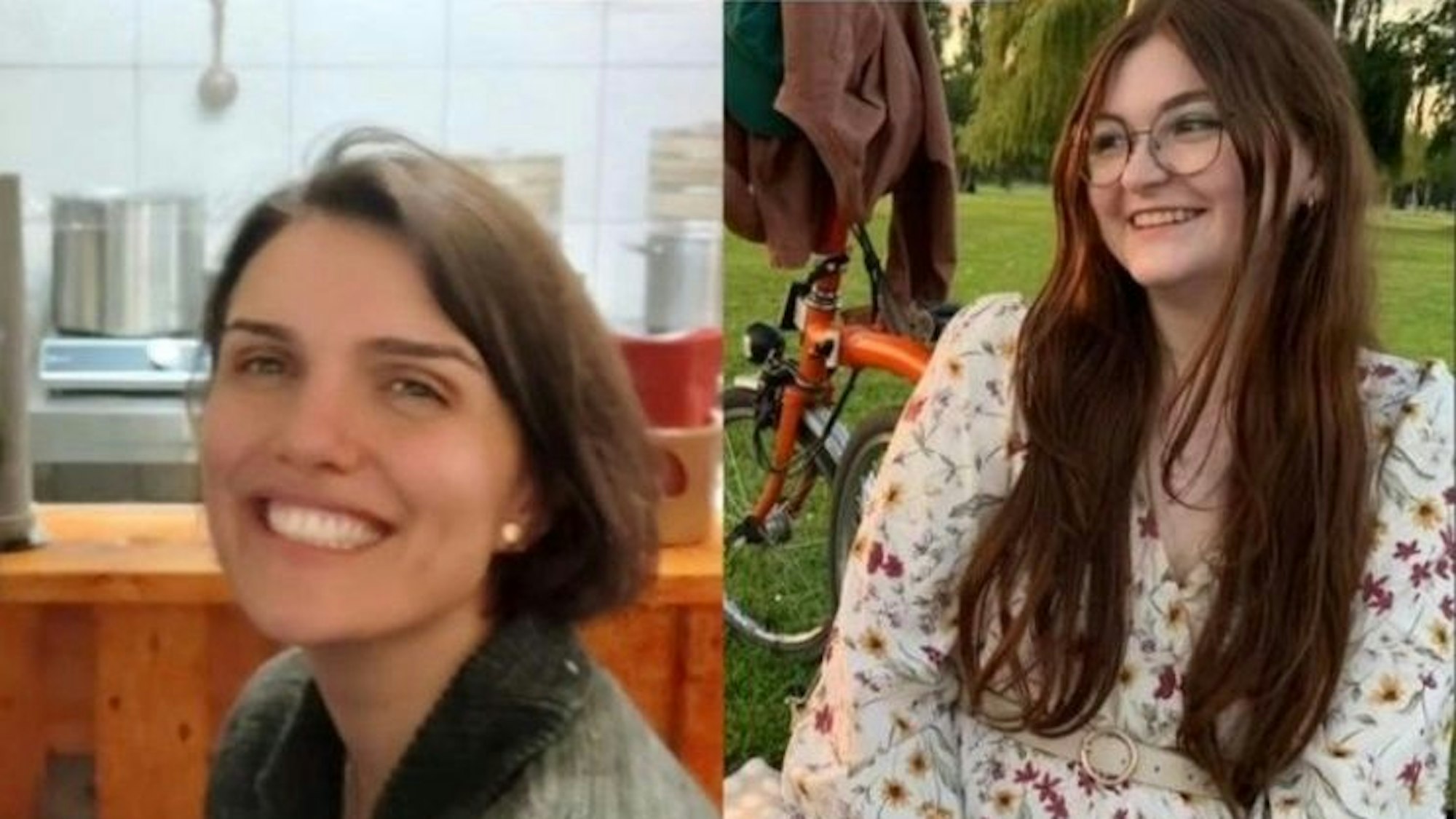 Portrait von zwei Frauen in einer Collage