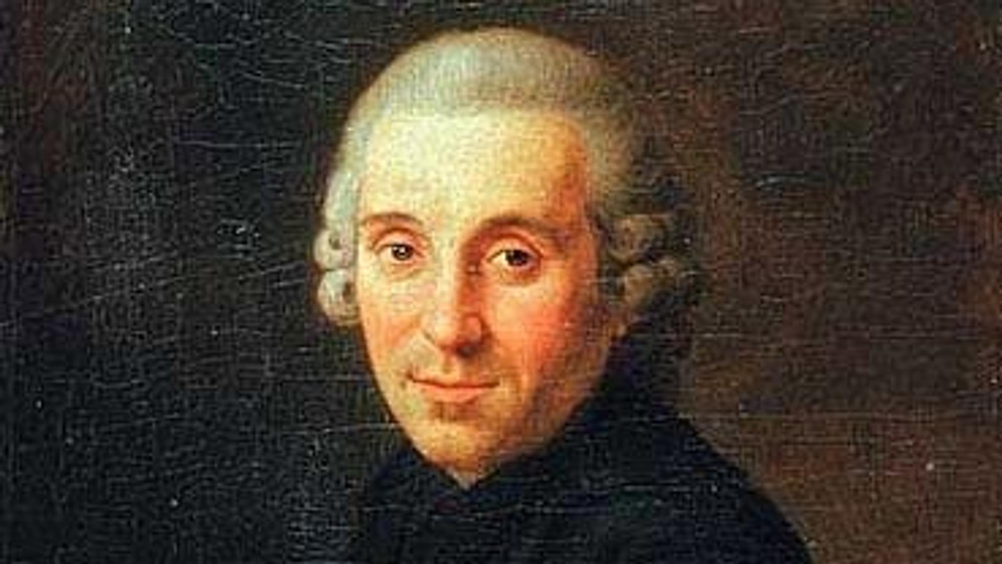 Ferdinand Franz Wallraf trägt eine Perücke und schaut die Betrachter an.