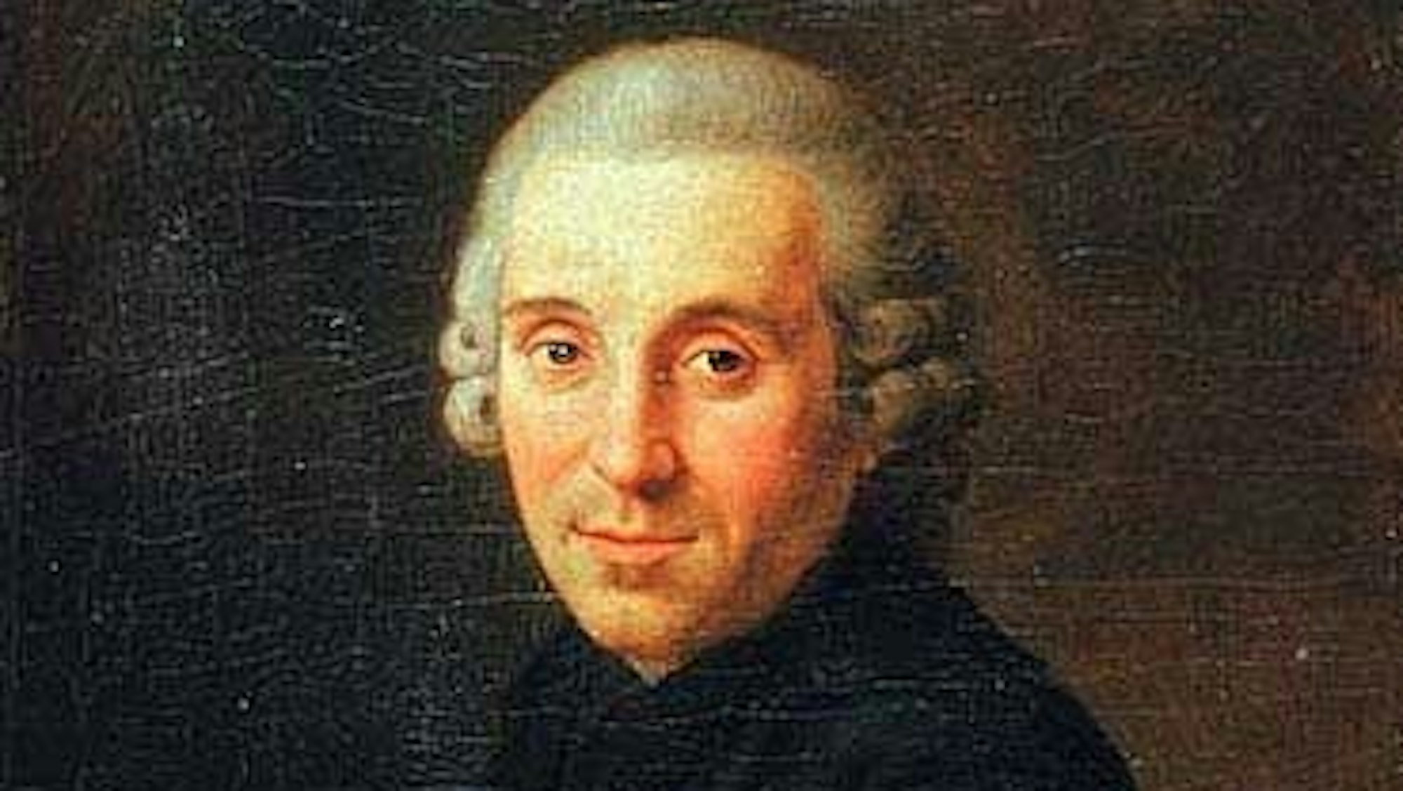 Ferdinand Franz Wallraf trägt eine Perücke und schaut die Betrachter an.