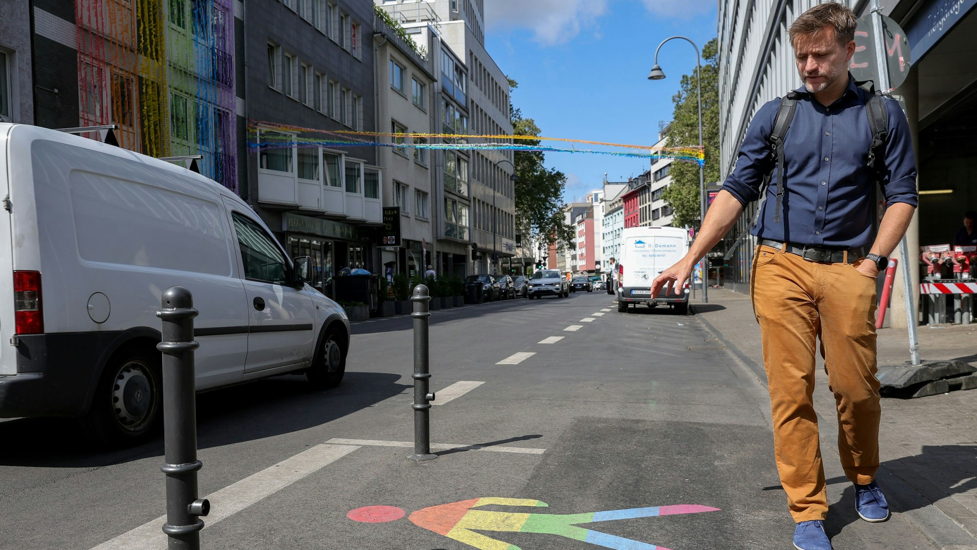 Rundgang mit dem Fußverkehrsbeauftragten der Stadt Köln, Nico Rathmann, zu einigen Punkten in der Innenstadt.