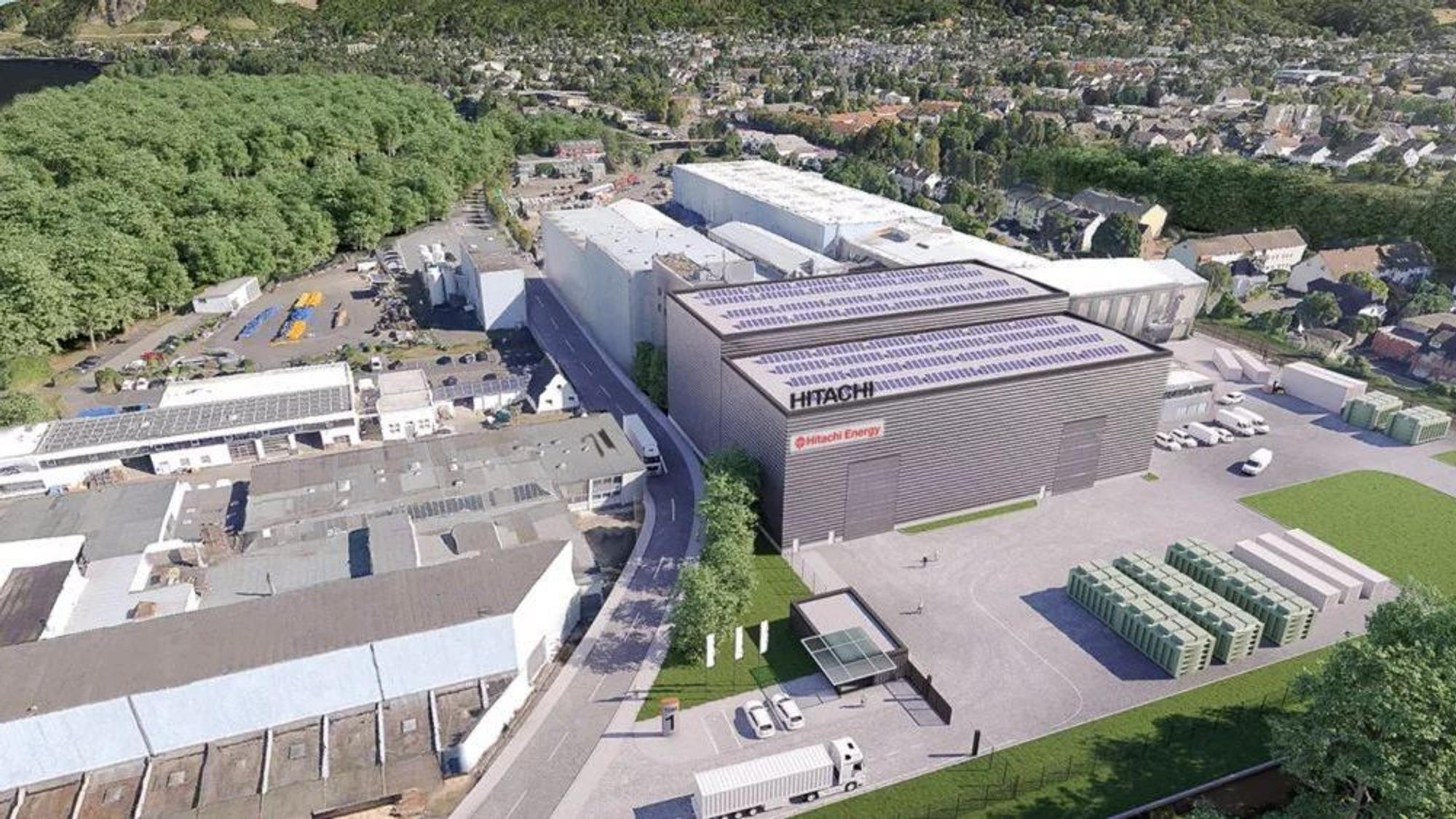 So soll die Trafo-Fabrik von Hitachi nach der Erweiterung aussehen.