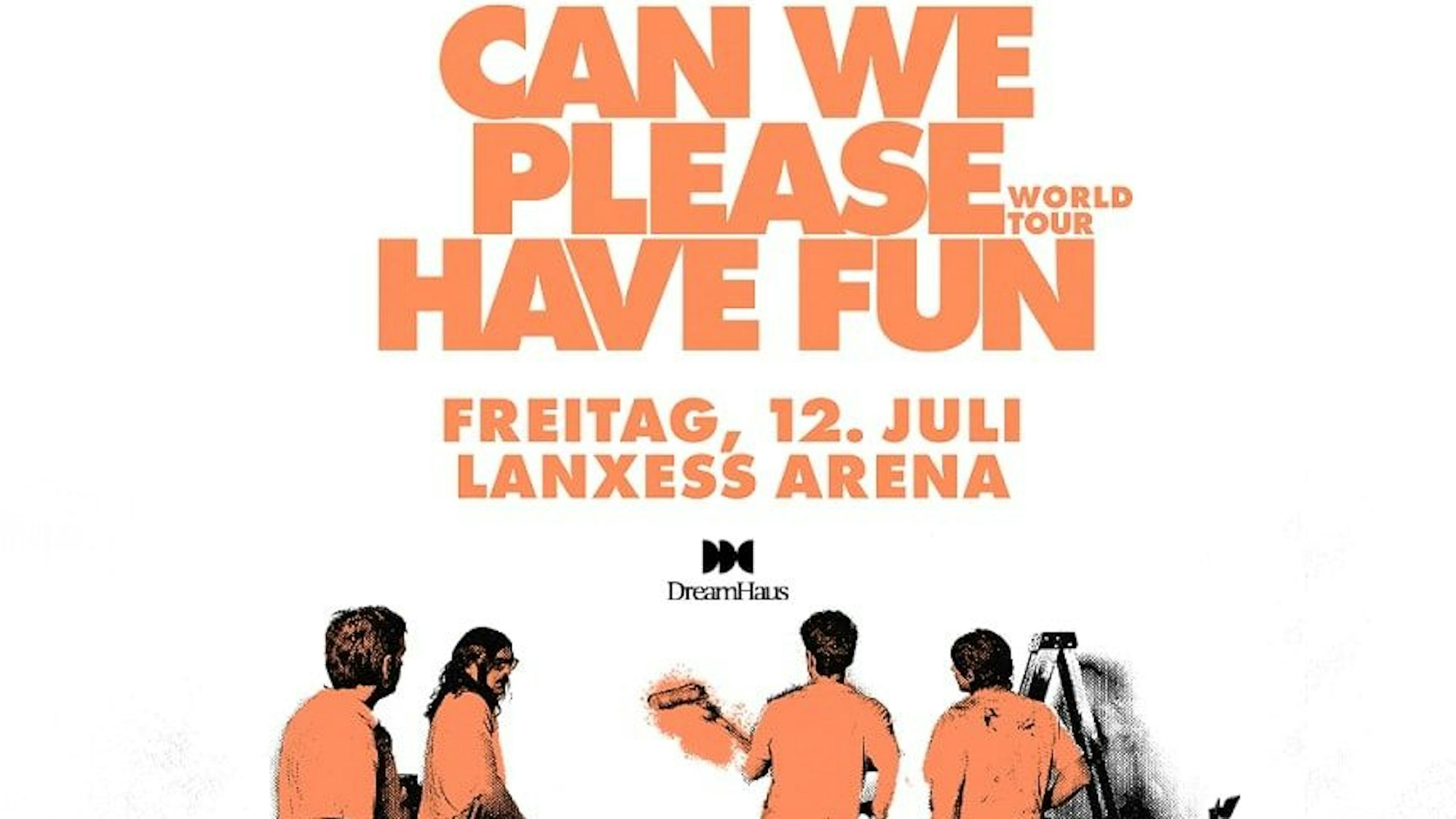 Das Foto zeigt die Ankündigung der Lanxess-Arena.