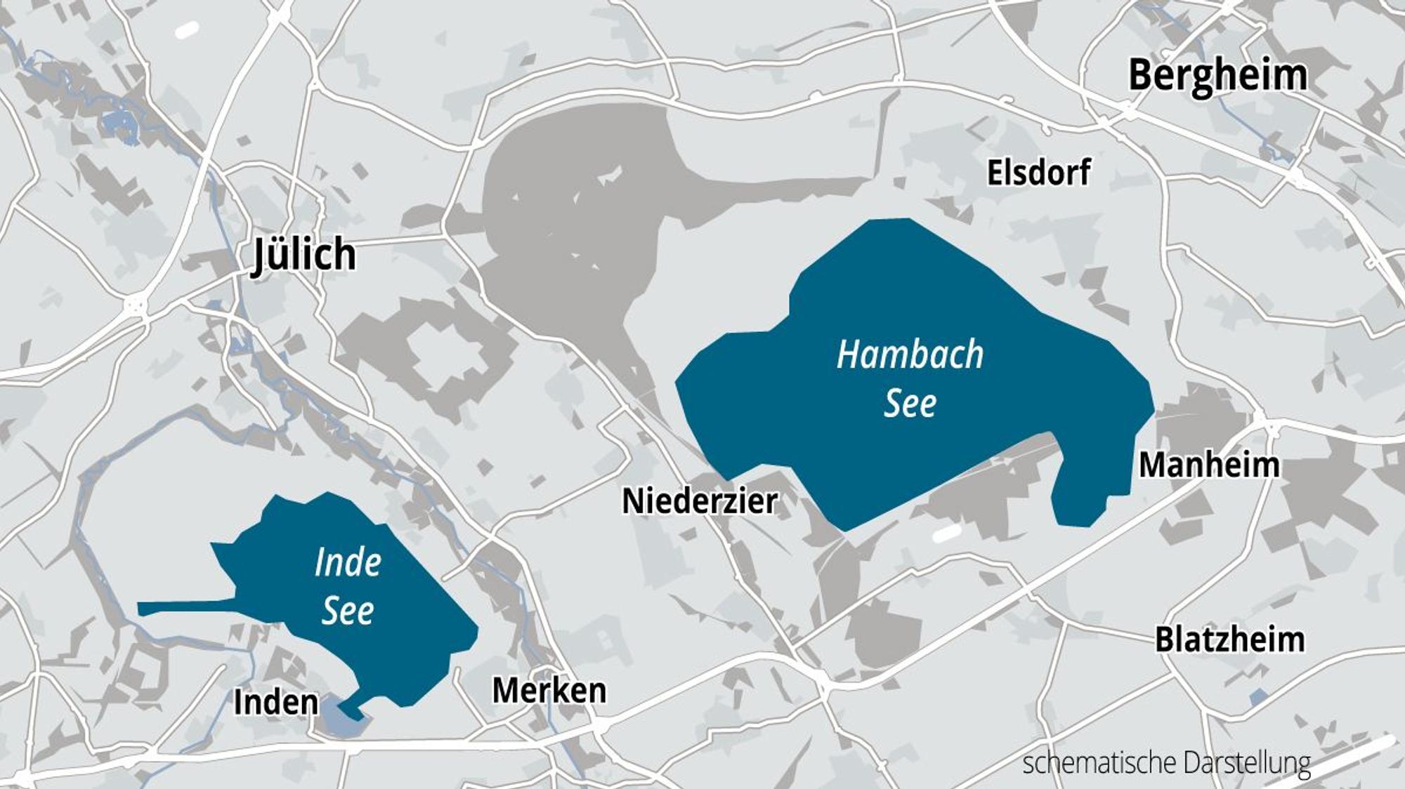 Hambach See und Inde See