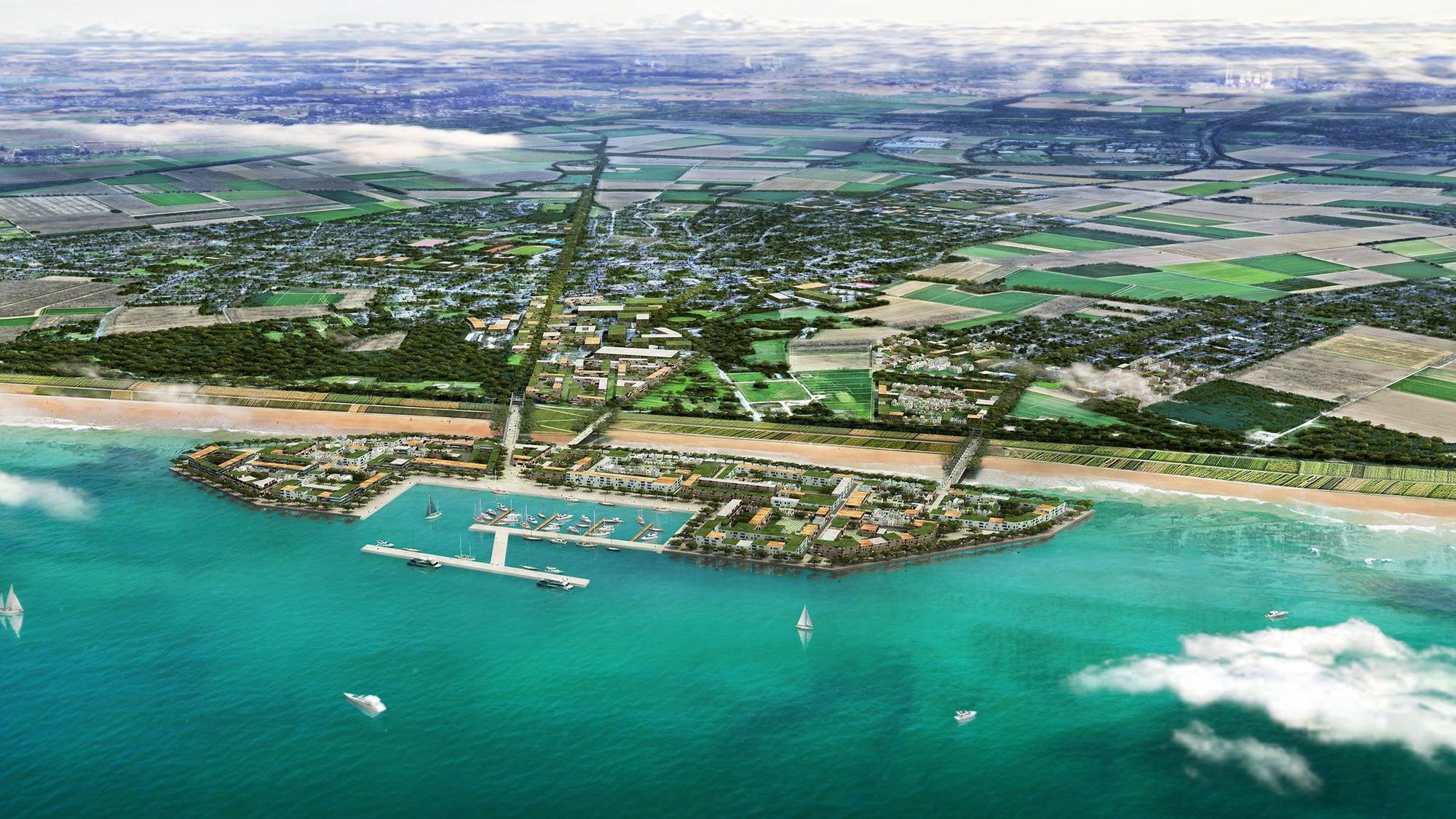 Für die Anlage eines Hafenbalkons am jetzigen Tagebaurand fordert die Stadt finanzielle Unterstützung von Bund und Land.