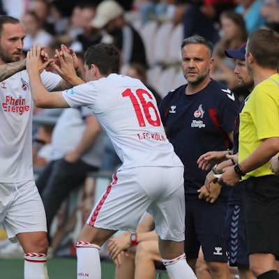 1. FC Köln Amateure (U21) vs. 1. FC Bocholt, Regionalliga West, Saison 2023/24,links: Marco Höger (1. FC Köln), 12.08.2023, Bild: Herbert Bucco