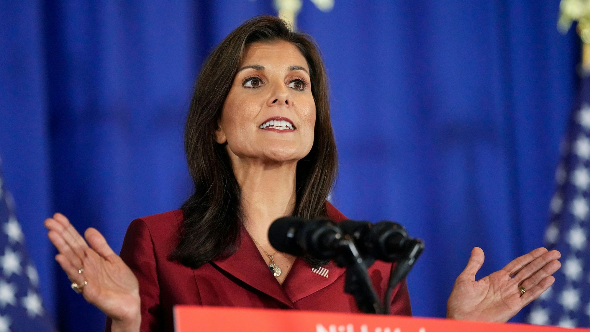 Nikki Haley am Abend des Wahltages in Charleston, South Carolina. Sie unterlag Donald Trump erneut.