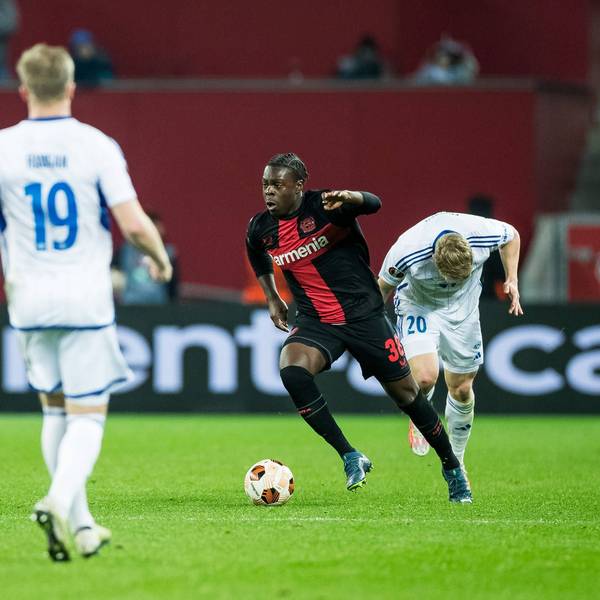 UEFA Europa League: Bayer 04 Leverkusen - Molde FK 14.12.2023 Eirik Haugan Molde FK, 19, Ken Izekor Bayer 04 Leverkusen, 38 UEFA Europa League 6. Spieltag: Bayer 04 Leverkusen - Molde FK, BayArena Leverkusen am 14.12.2023 DFL REGULATIONS PROHIBIT ANY USE OF PHOTOGRAPHS AS IMAGE SEQUENCES AND/OR QUASI-VIDEO. *** UEFA Europa League Bayer 04 Leverkusen Molde FK 14 12 2023 Eirik Haugan Molde FK, 19 , Ken Izekor Bayer 04 Leverkusen, 38 UEFA Europa League Matchday 6 Bayer 04 Leverkusen Molde FK, BayArena Leverkusen on 14 12 2023 DFL REGULATIONS PROHIBIT ANY USE OF PHOTOGRAPHS AS IMAGE SEQUENCES AND OR QUASI VIDEO Copyright: xBEAUTIFULxSPORTS/Wunderlx