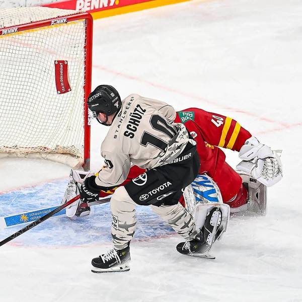 1:0-Führung für die Kölner Haie durch KEC-Profi Justin Schütz