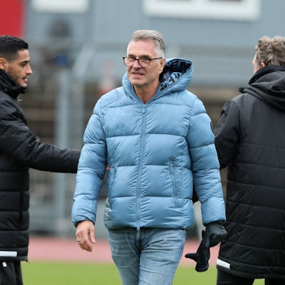 SC Fortuna Köln vs. SC Paderborn II, 4.Liga,
Mitte: Hanns-Jörg Westendorf (Fortuna), 04.02.2024, Bild: Herbert Bucco