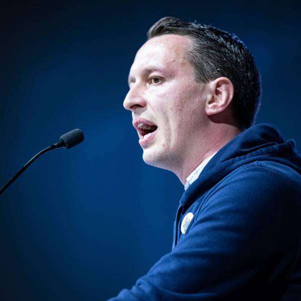 Marl: Der fraktionslose Abgeordnete Matthias Helferich und Mitglied der Jungen Alternative für Deutschland spricht während des 21. Landesparteitags der "Alternative für Deutschland".