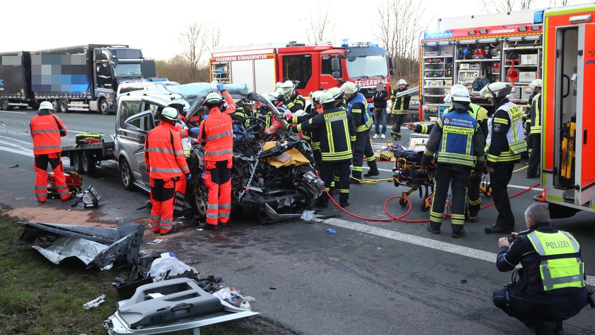 Unfall auf der A3 in Höhe Sankt Augustin-Niederpleis